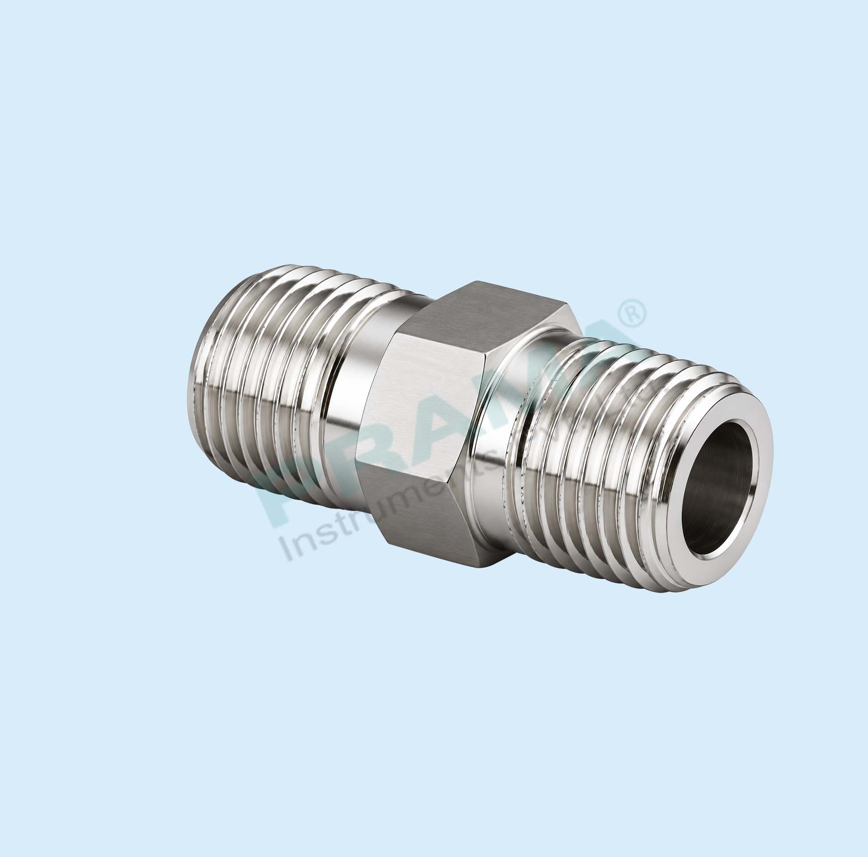 PRAMA MAKE REDUCING HEX NIPPLE NPT MALE SS316
