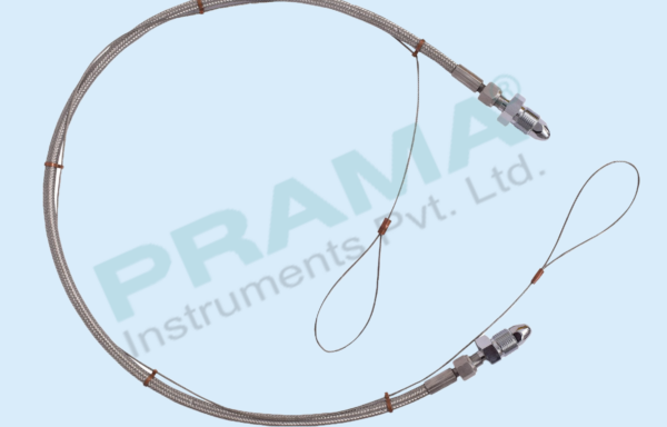 SS BRAIDED HIGH PRESSURE PIGTAIL WITH NUT BULLNOSE (L)