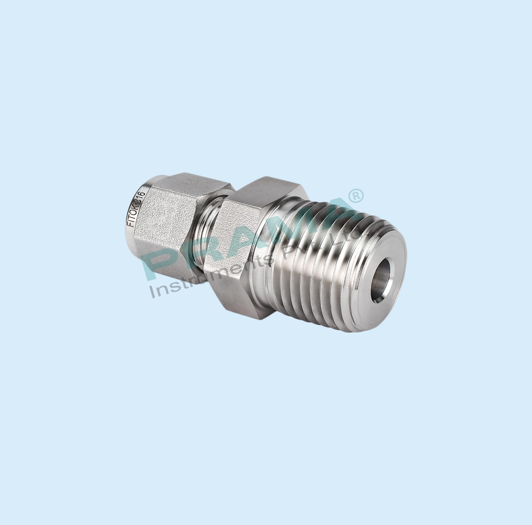 CONNECTOR 1/4" NPT(M) X 1/16" OD SS316