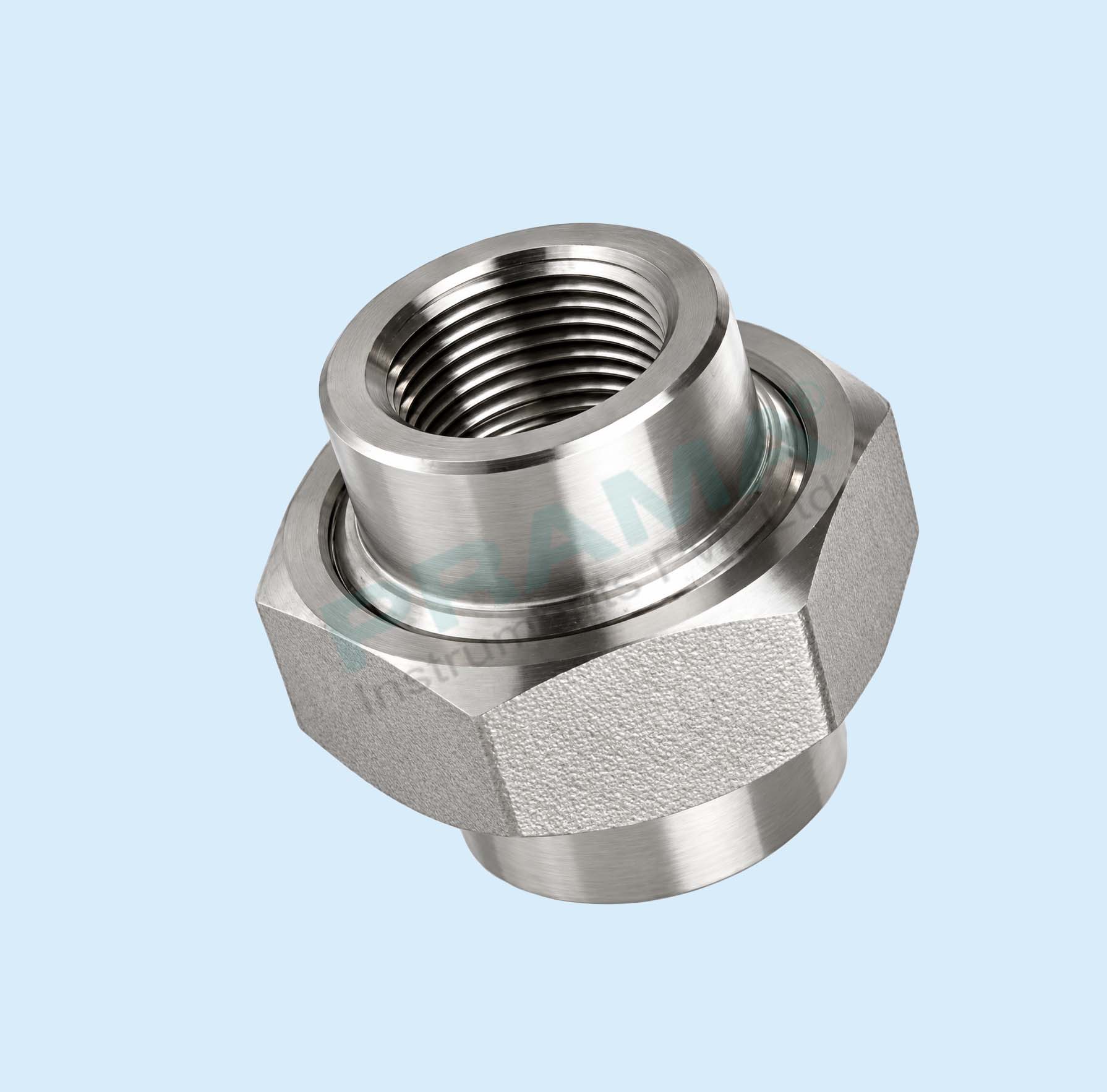 UNION 1/4"NPT(M) 12.5MM LONG X 1/4"OD -28UNF (F) 9MM DEEP SS316